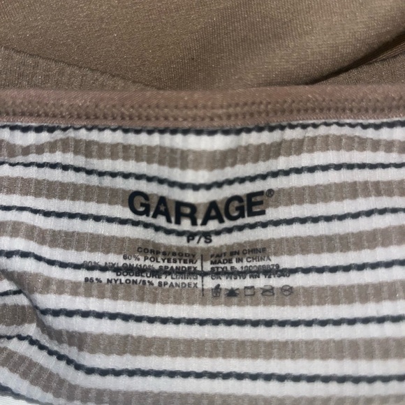 Brown striped crop tank top Garage - Picture 6 of 6